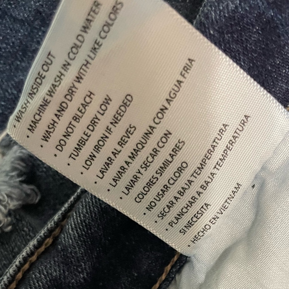 Kancan Destroyed Jeans KC8553D Dark Distressed Women’s size 7/27 frayed hem - Picture 15 of 16